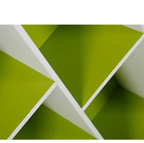 书架书柜小柜子收纳柜简易组合书柜 彩色七格储物置物陈列柜 绿白色