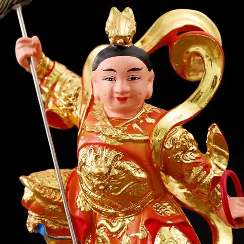 哪吒三太子神像哪咤中坛帅踏风火轮家用供奉树脂佛像摆件12寸30厘米高