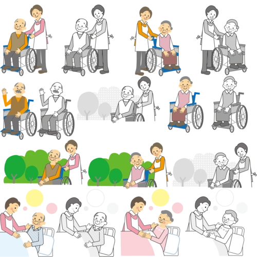 护理老人图片