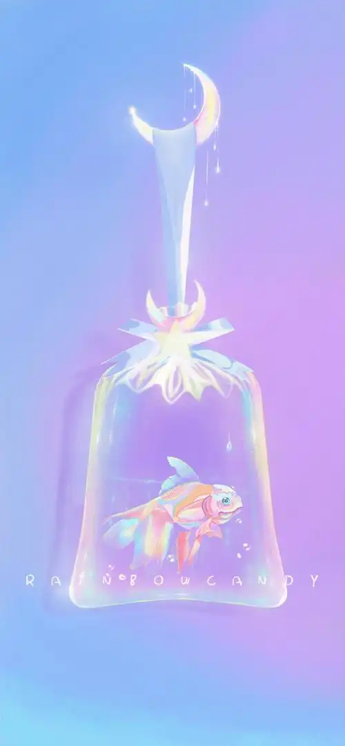 手绘壁纸##紫色壁纸##少女心##锁屏壁纸