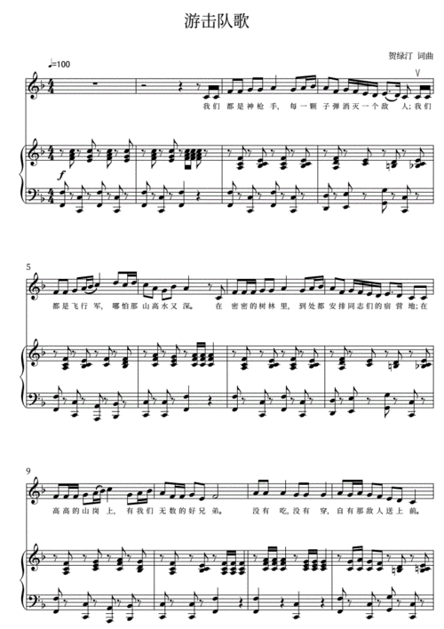 高清f正谱游击队之歌.pdf 3页