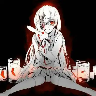 女生头像丧系动漫带血