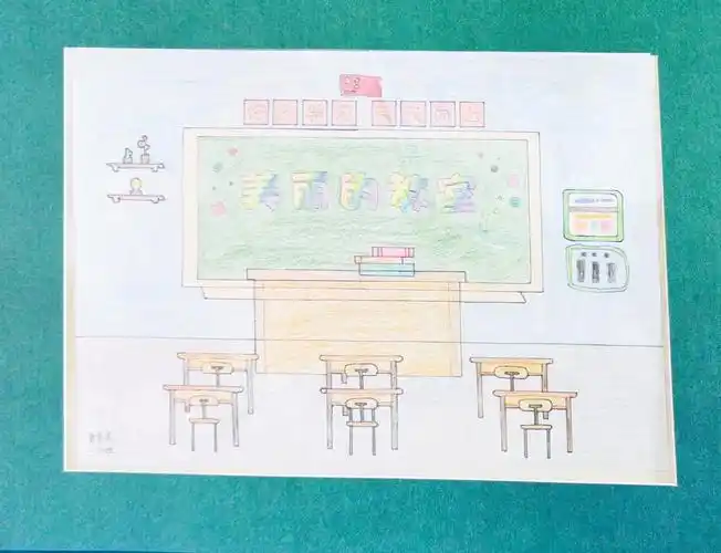 本期的主题是《我心中的最美教室》,每位同学的作品都各有亮点,绘画墙