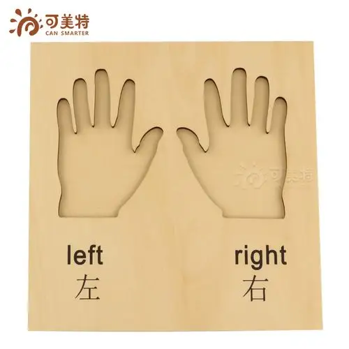 可美特蒙氏语言教具左右手蒙特蒙台梭利早教幼儿园益智