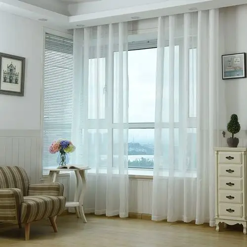 窗纱简约现代窗帘帘布白纱成品阳光房阳台客厅定制窗帘