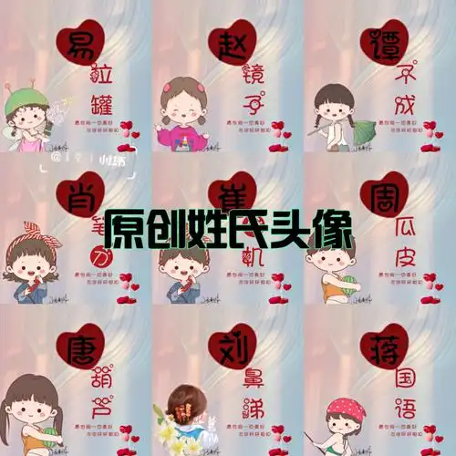 专属姓氏头像  #专属姓氏头像  #头像  小会制作:  小会原创百家姓