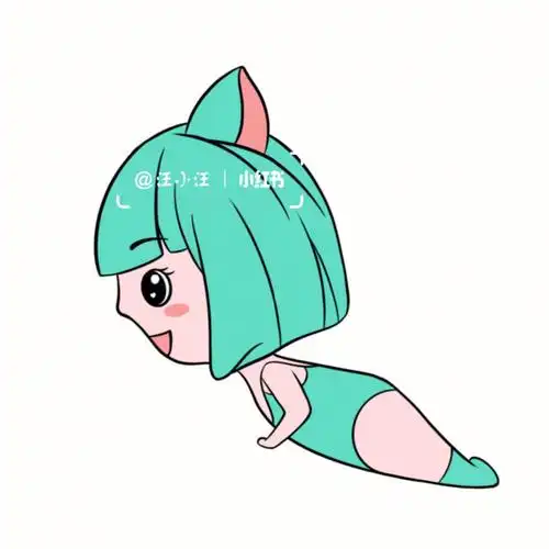 瑜伽小人图喵小妹