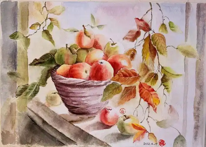 水彩61静物付过程