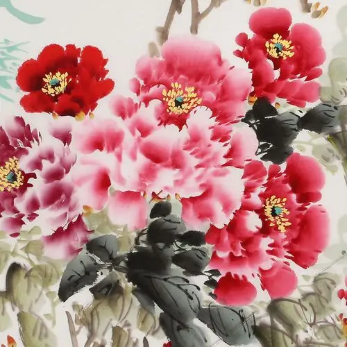 已售王宝钦四尺花开富贵当代花鸟牡丹画名家询价