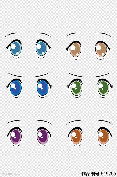 卡通眼睛女生版手绘模板下载-编号515755-众图网