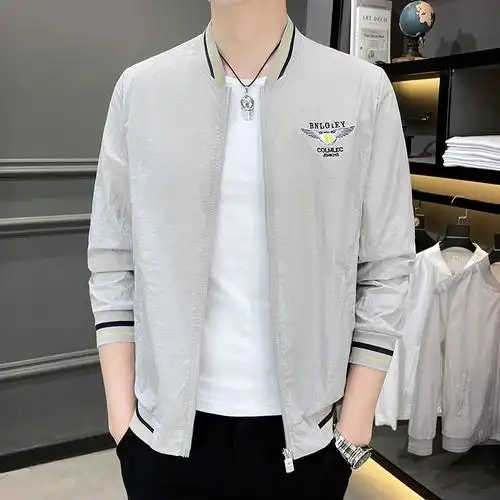 棒球服夏装高端防晒衣男士防晒夹克外套超薄透气休闲冰丝薄款夏季
