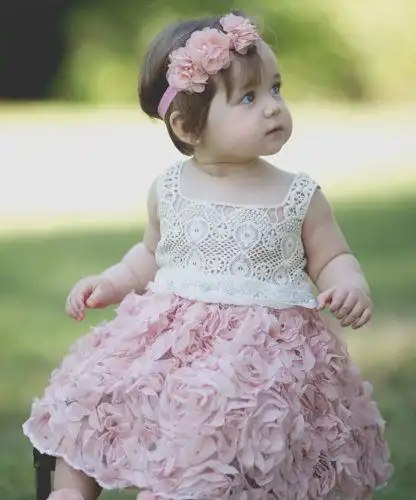 nwt just couture baby girls pink rosette easter dress size 2t