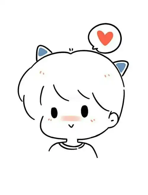 q版人物萌系简笔画情头(短发q版人物萌图简笔画) -【爱个性】