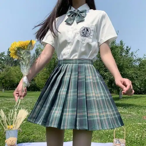 花颜绘jk制服格裙子全套装秋冬季打底半身裙百褶裙连衣裙电竞少女学生