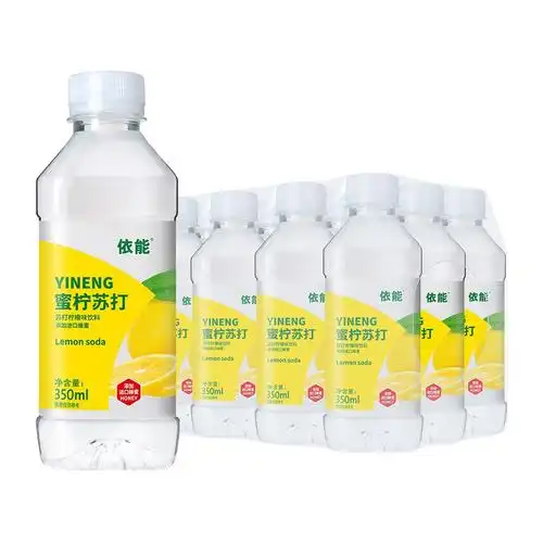 依能柠檬味苏打水饮料 添加进口蜂蜜350ml*12瓶常温详情见外包装-阿里