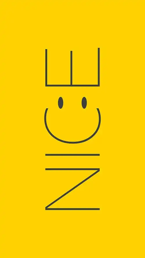 nice字母笑脸简约手机壁纸