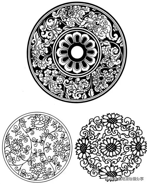 传统图案-团花-中国风