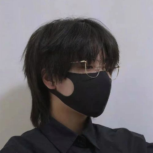 假发男女狼尾鲻鱼头女假发套韩版王一博同款男假发潮流蓬松假头套