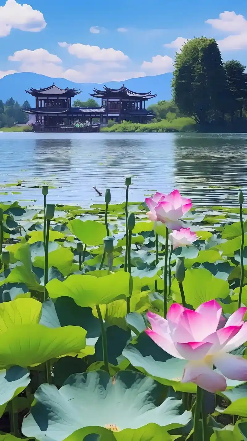 西湖美景.荷花是夏日的希望,被誉为花中的绅士,展现出不受污泥 - 抖音
