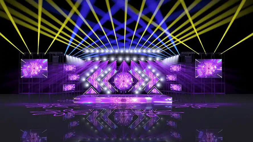 音乐节主题活动舞美效果图|空间|舞台美术|猫与雨 - 原创作品 - 站酷