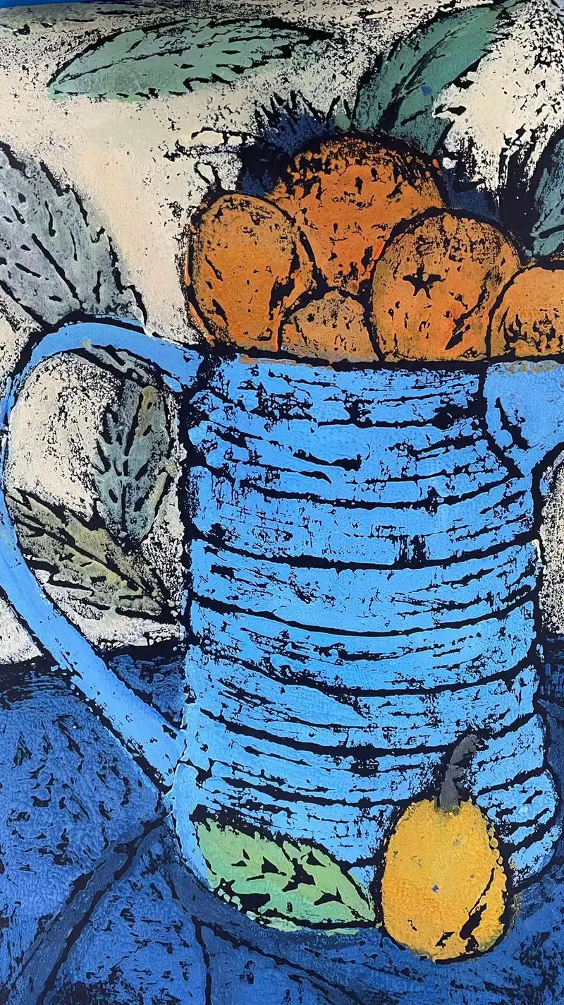 第一次做#吹塑版画 ,挺适合教小朋友玩的,效果也不错#美术  - 抖音