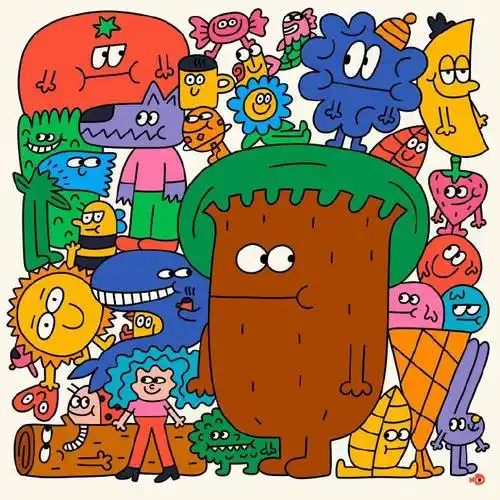 有趣的涂鸦,色彩鲜艳又充满乐趣丨by 插画家nina dzyvulska