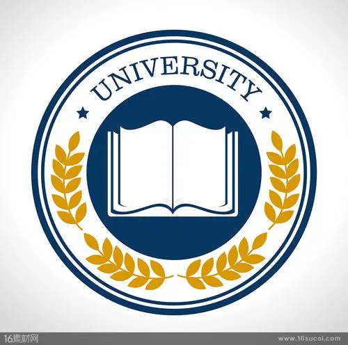 关键词:圆形logo蓝色边框橄榄枝书本白色logo学校logo大学logo州立