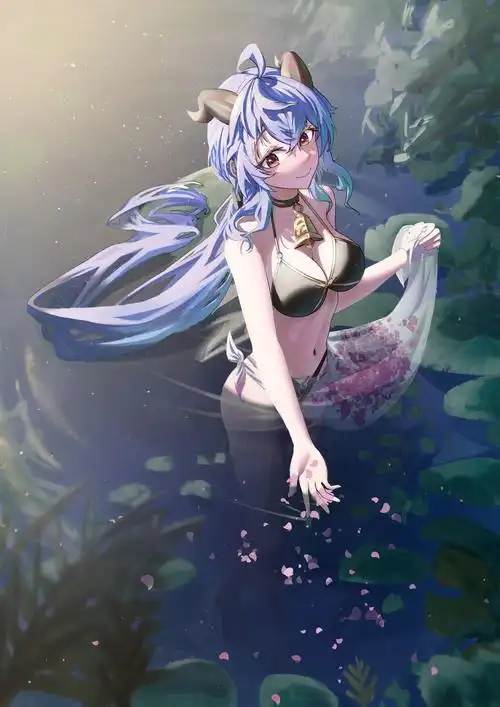 甘雨,撒花-原神甘雨