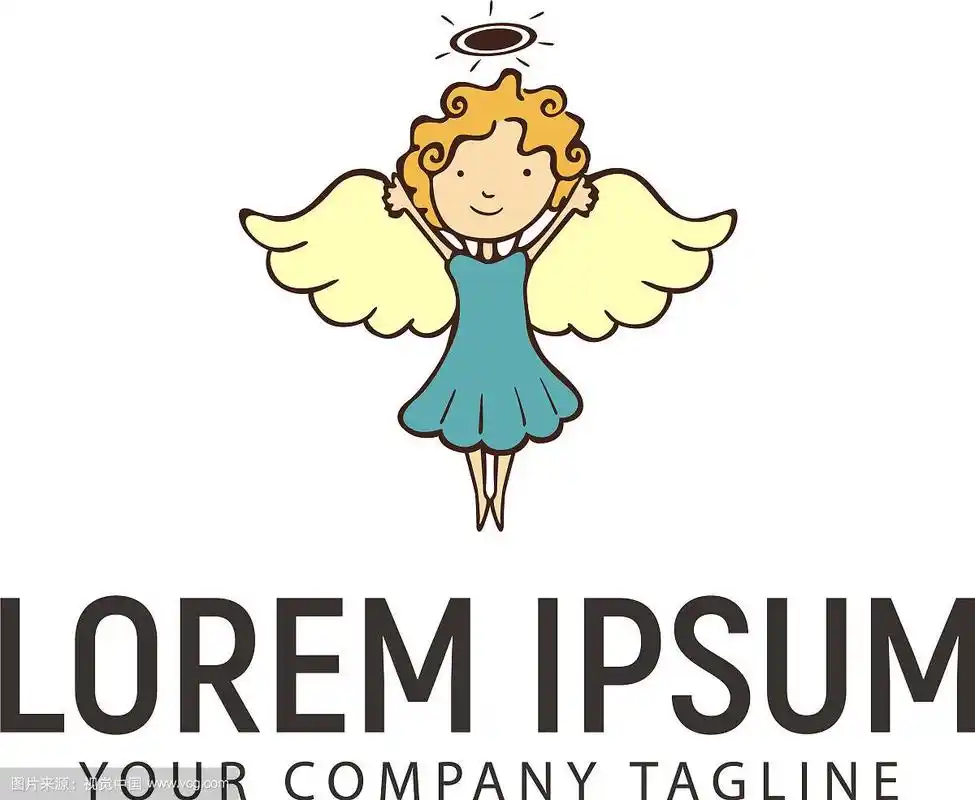 小天使logo设计概念模板