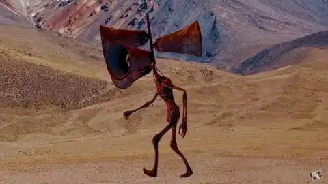 锈迹斑斑的警笛头游荡在戈壁滩 遇到劲敌哥斯拉 恶战一触即发!