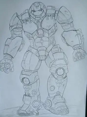 机械浩克简笔画