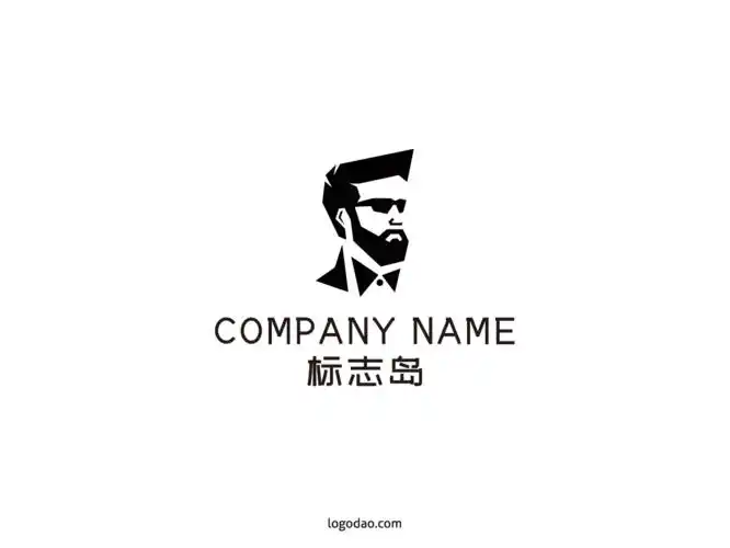 帅哥人物头像创意标志logo设计免费下载