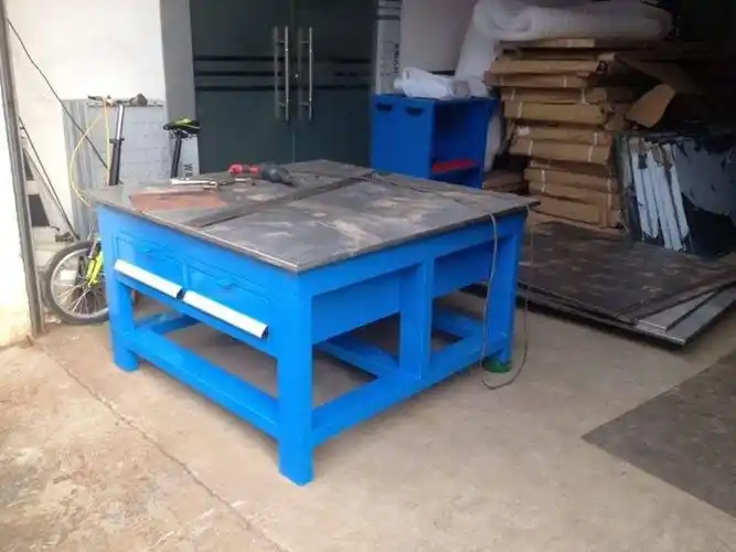 车间模具维修工作台操作台二手模具工作台重型钢板带抽屉工作台