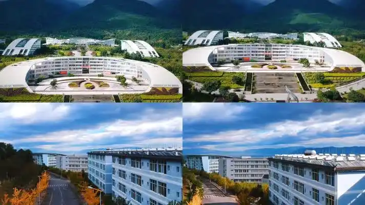 航拍大理大学风光视频素材
