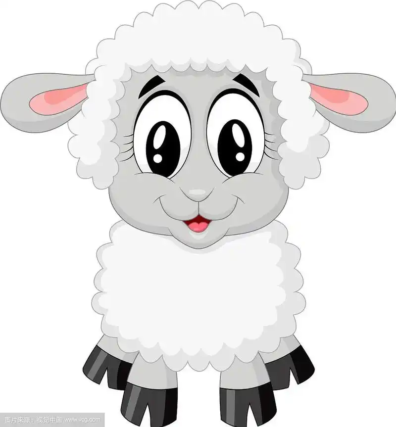 卡通可爱的羊