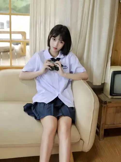 泰国校服学院风初高中学生班服jk衬衫女短袖新款独特漂亮的衬衣 - 17