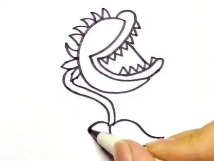 植物大战僵尸--《大嘴花》#画画 #简笔画 #植物大战僵尸 #简单易学