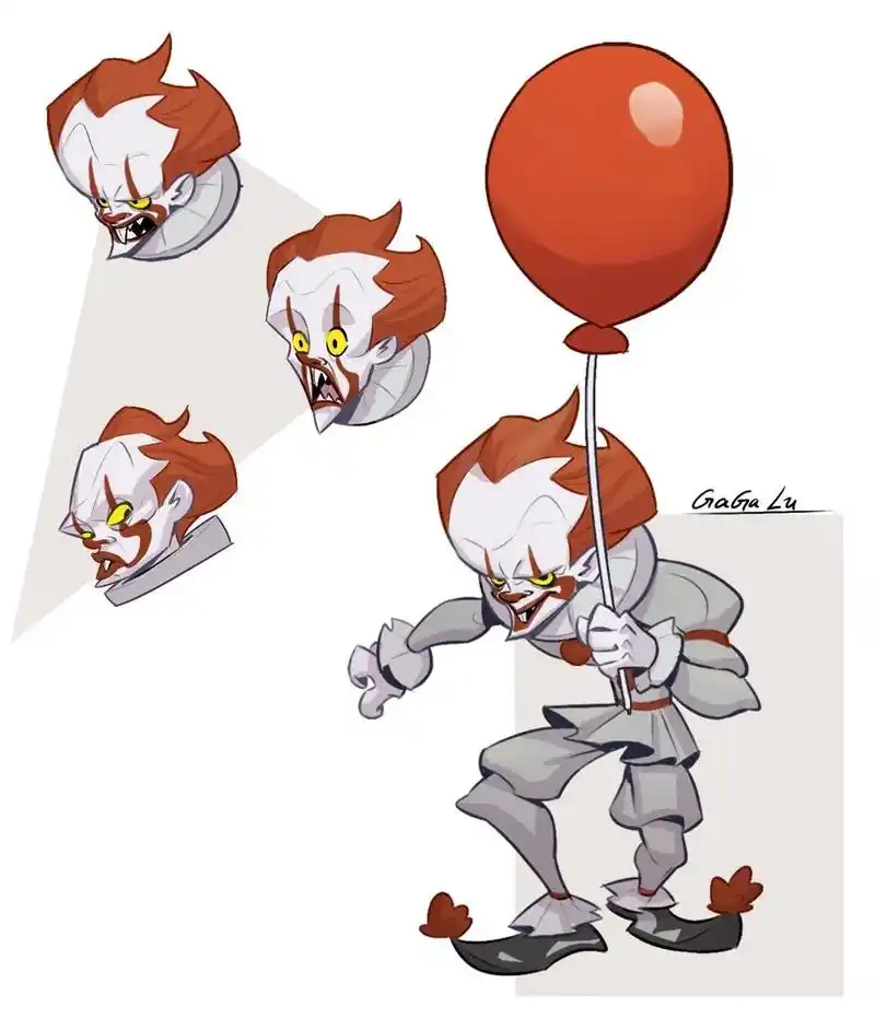 小丑回魂#procreate绘画 #板绘 #画画 #日常摸鱼 - 抖音