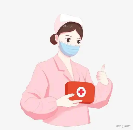 卡通粉衣护士png素材透明免抠图片-卡通手绘