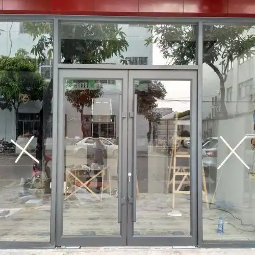 加油站铝合金地弹簧门厂家金玛龙天弹簧门便利店铝合金门