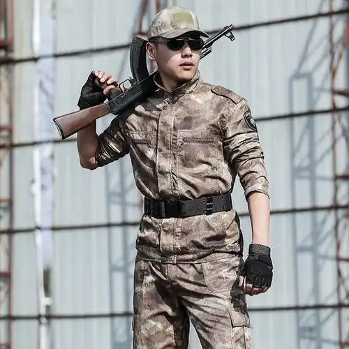 迷彩服套装男士陆军作战新式户外战术长袖春秋军装耐磨作训工作服