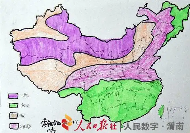 渭南初级中学学生手绘中国地图大全,让你瞬间记住中国_网易订阅