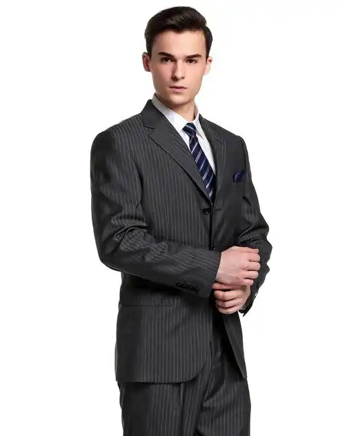 黑灰色欧式经典长袖西装