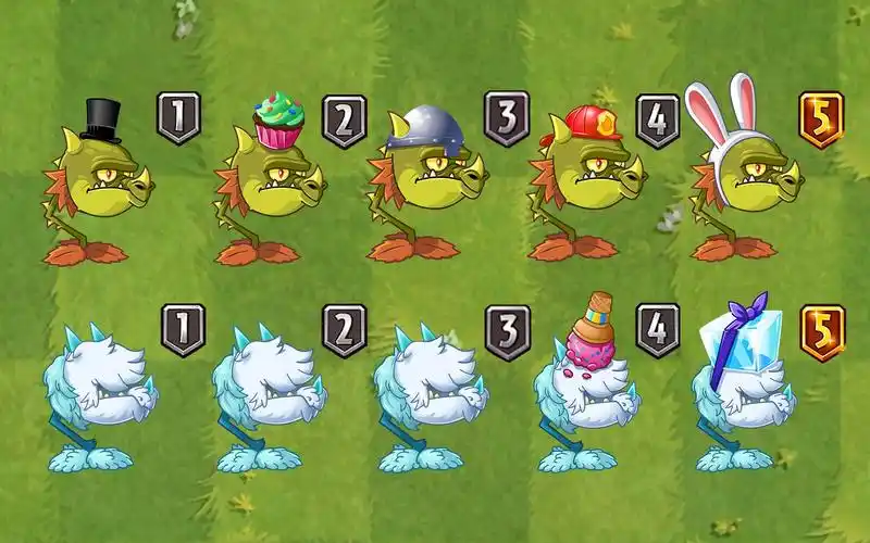 植物大战僵尸2:火龙草与冰龙草1至5阶对比,它们到底谁更强?