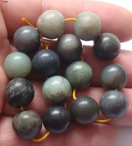 好品相老玉珠15粒