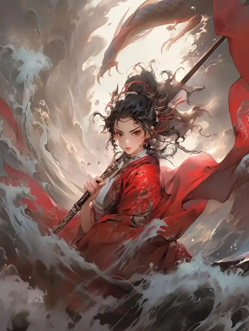 古风少女,水龙侠女.#手机墙纸 #高清图片 #动漫美图 #优 - 抖音