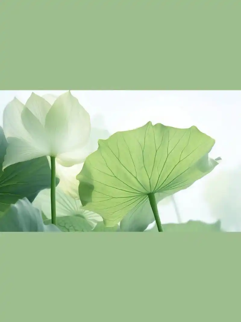 创意背景图‖适合做夏日壁纸的绿色护眼图片  夏日玻璃海般质感的绿色