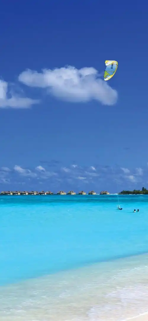 马尔代夫,蓝色的大海,海滩,度假村 4k