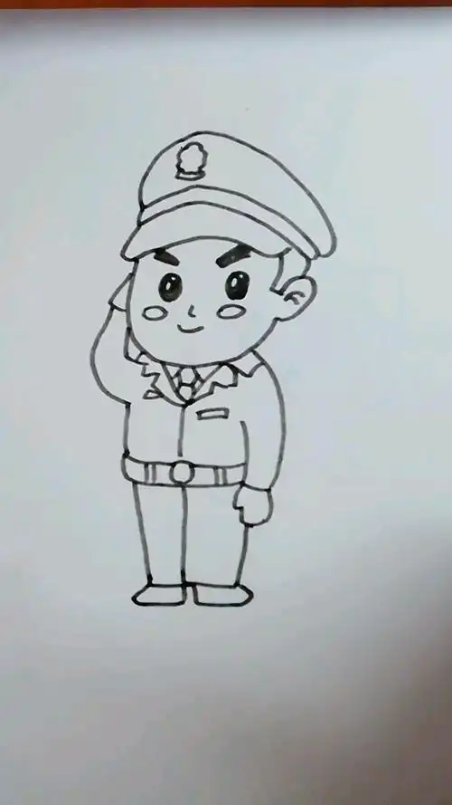 简笔画警察叔叔