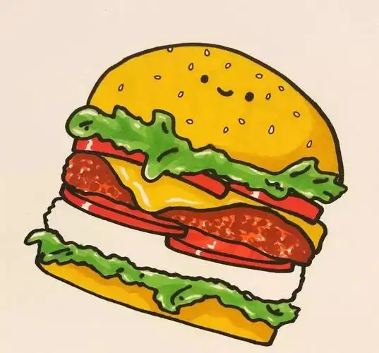 【简笔画小课堂】大汉堡